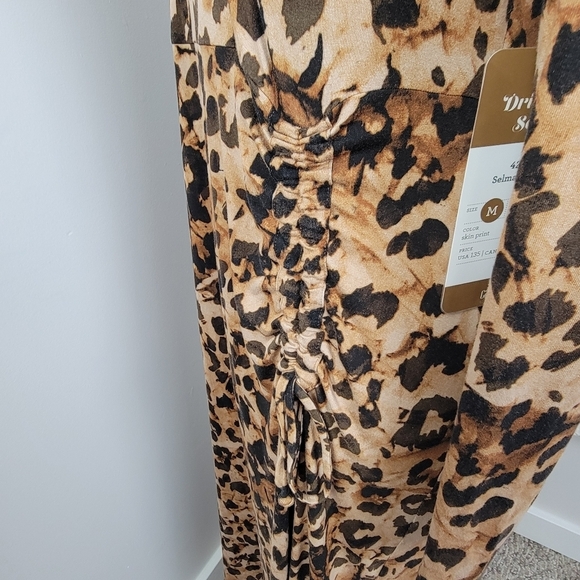 CAbi Style #4216 Driver's Seat Selma Cheetah Print Midi Mobwife Dress Sz M NEW - Picture 10 of 16